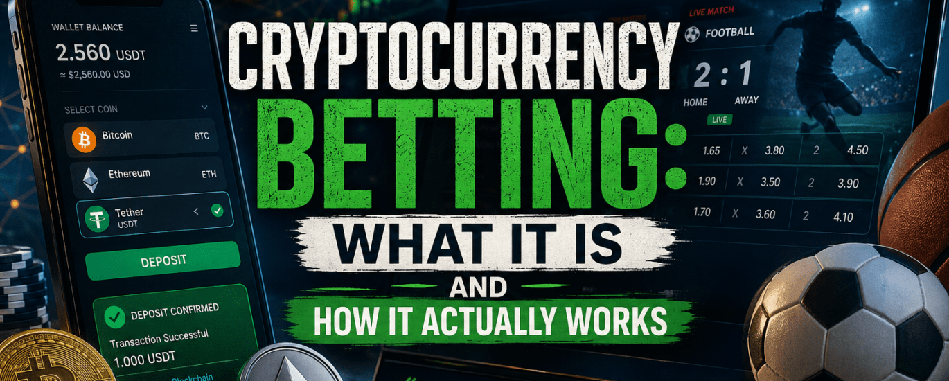 Cryptocurrency betting explained with Bitcoin and online gambling platform
