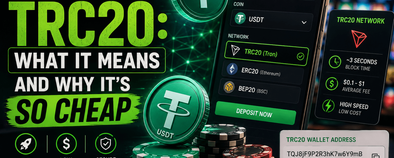 USDT TRC20 casino guide showing Tether cryptocurrency low fee transactions